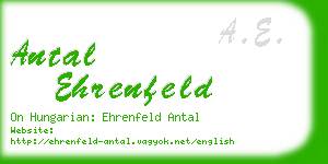 antal ehrenfeld business card